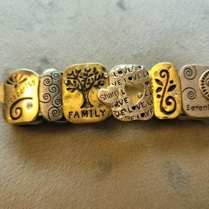 Family and Love Gold/silver toned bracelet